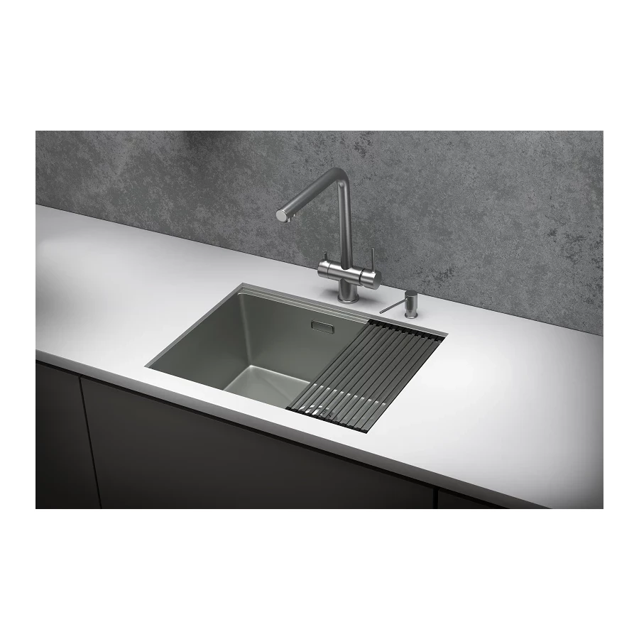 Кухонная мойка Granula Kitchen Space 6045U, сталь матовая