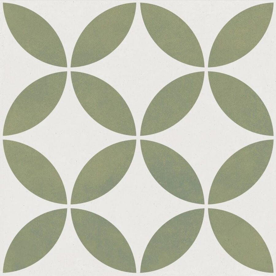 Керамогранит Harmony Peronda Mayari Green Petals LT матовый зеленый 3386037798 22,3х22,3 см