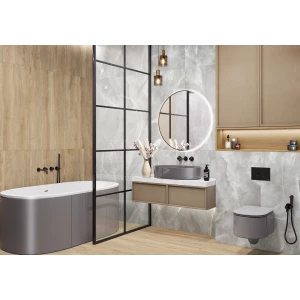 Керамогранит New Trend Солт серый / Salt Gray карвинг матовый 46,08 м в пал D60246M 60х60 см