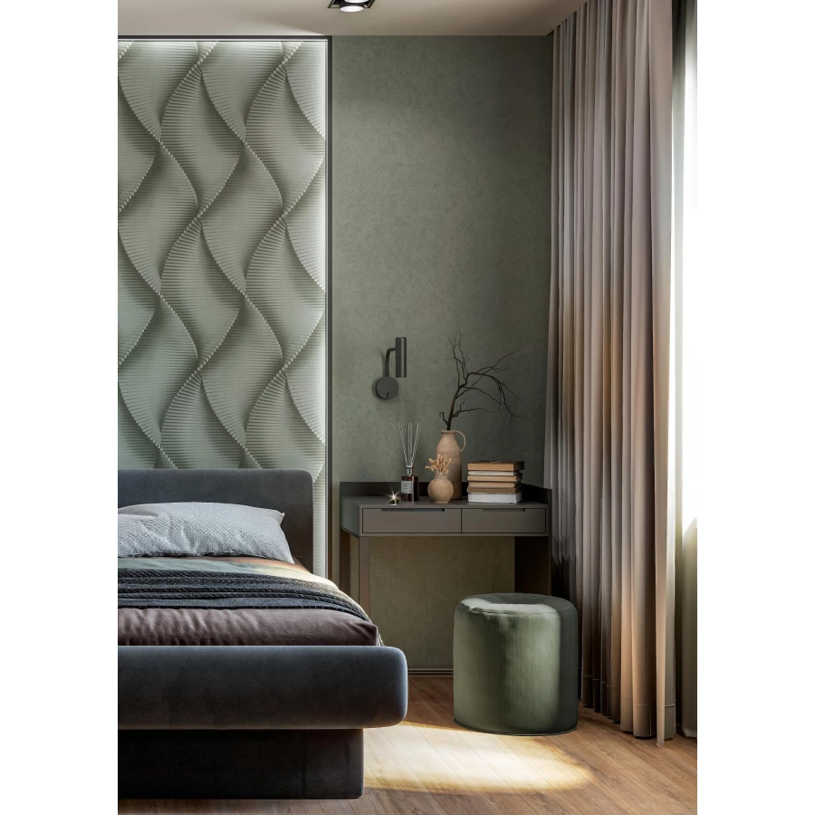 Обои флизелиновые Palitra Home Dinamica HomeColor зелёные HC72178-74 1,06х10,05 м