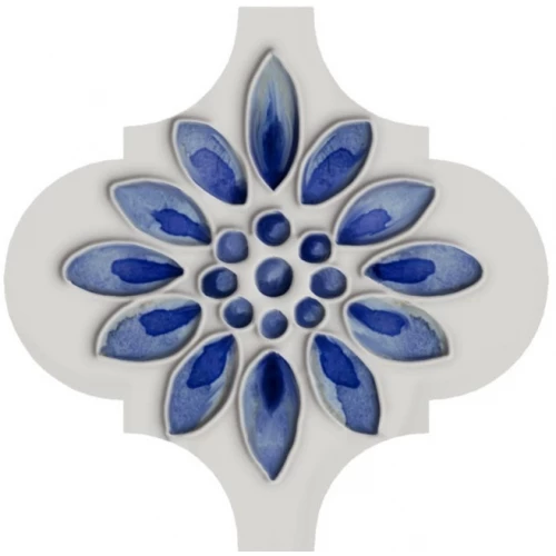 Плитка настенная Kerama Marazzi Арабески Майолика 5 Декор глянцевый синий VT/A320/65000 6,5х6,5 см