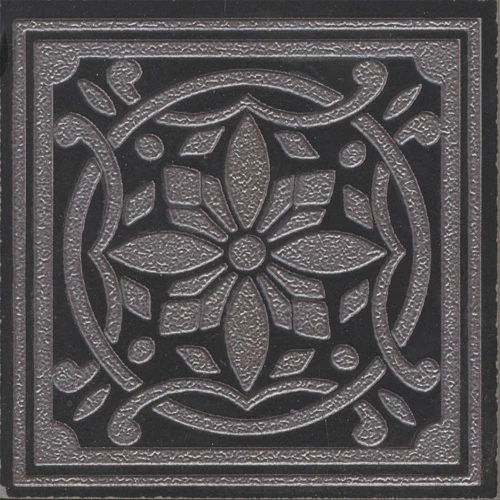 Керамогранит Kerama Marazzi Тьеполо 3 Вставка матовая черная OS\A345\SG618420R 9,6x9,6 см