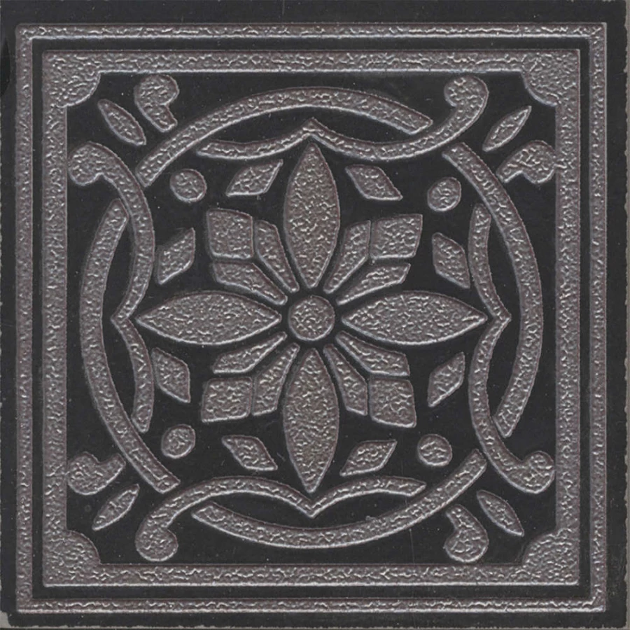 Керамогранит Kerama Marazzi Тьеполо 3 Вставка матовая черная OS\A345\SG618420R 9,6x9,6 см