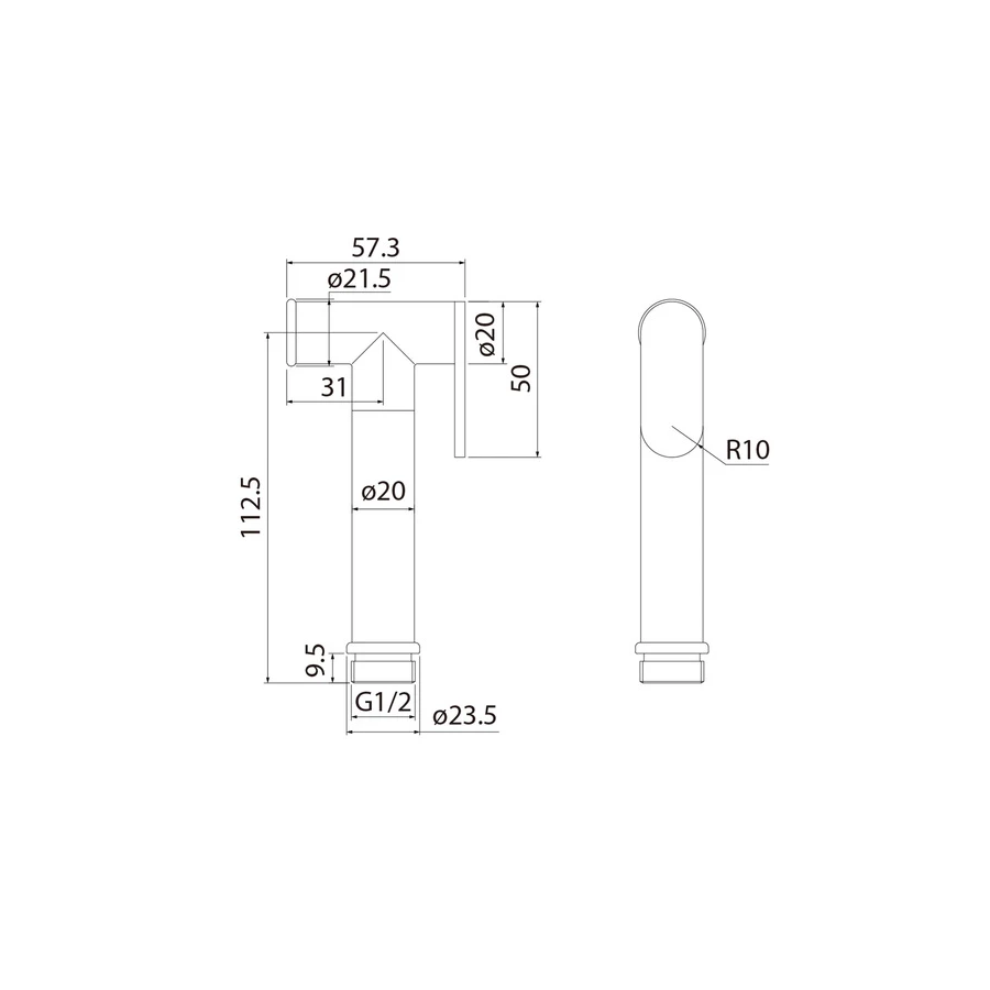 Гигиеническая лейка Iddis белая матовая латунь 020WB0Gi20
