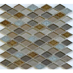 Мозаика Tonomosaic CST211 из керамики и стекла, кремовая, бежевая, серая 28,5*30,5 см