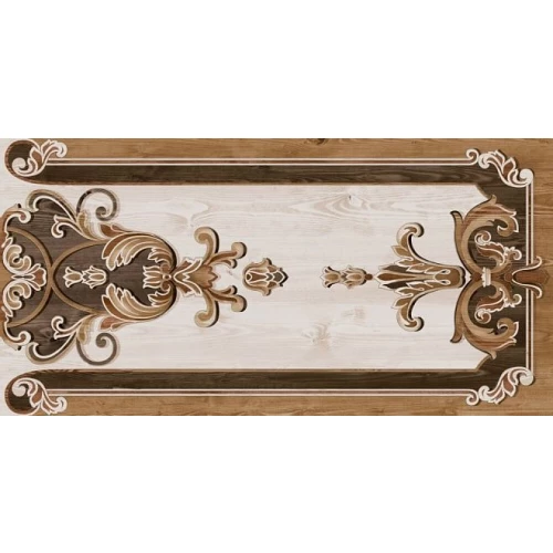 Керамогранит Kerama Marazzi Гранд Вуд декорированный обрезной коричневый 80х160 см