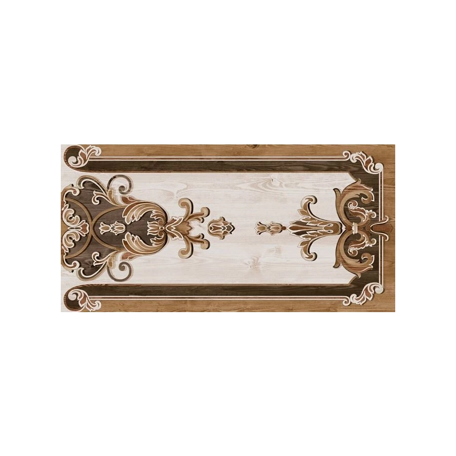 Керамогранит Kerama Marazzi Гранд Вуд декорированный обрезной коричневый 80х160 см