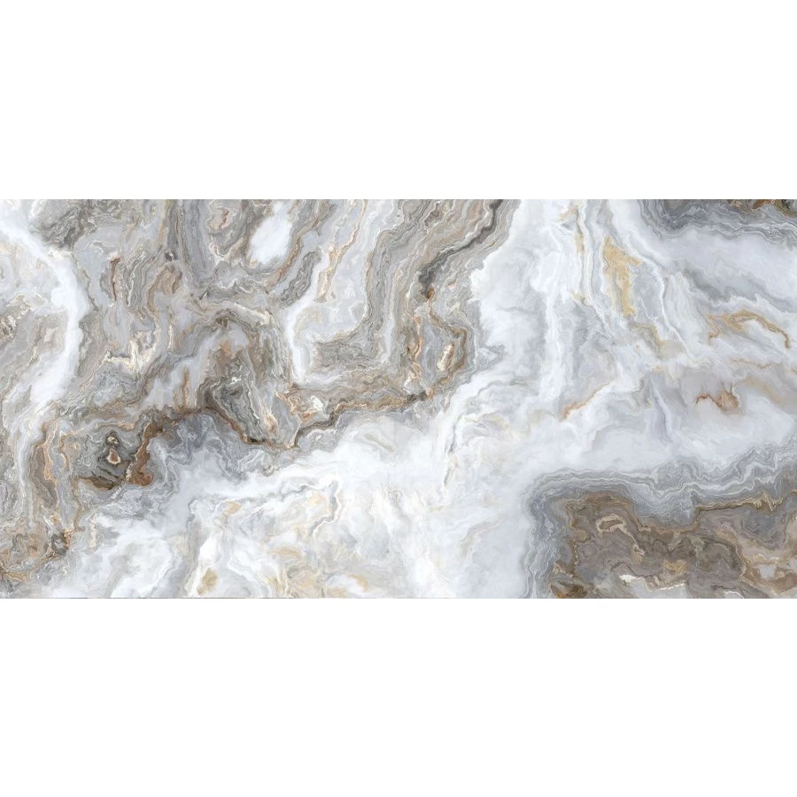 Керамогранит Neodom Luxury Arabesque Grey Polished глянцевый серый N20352 120x60 см