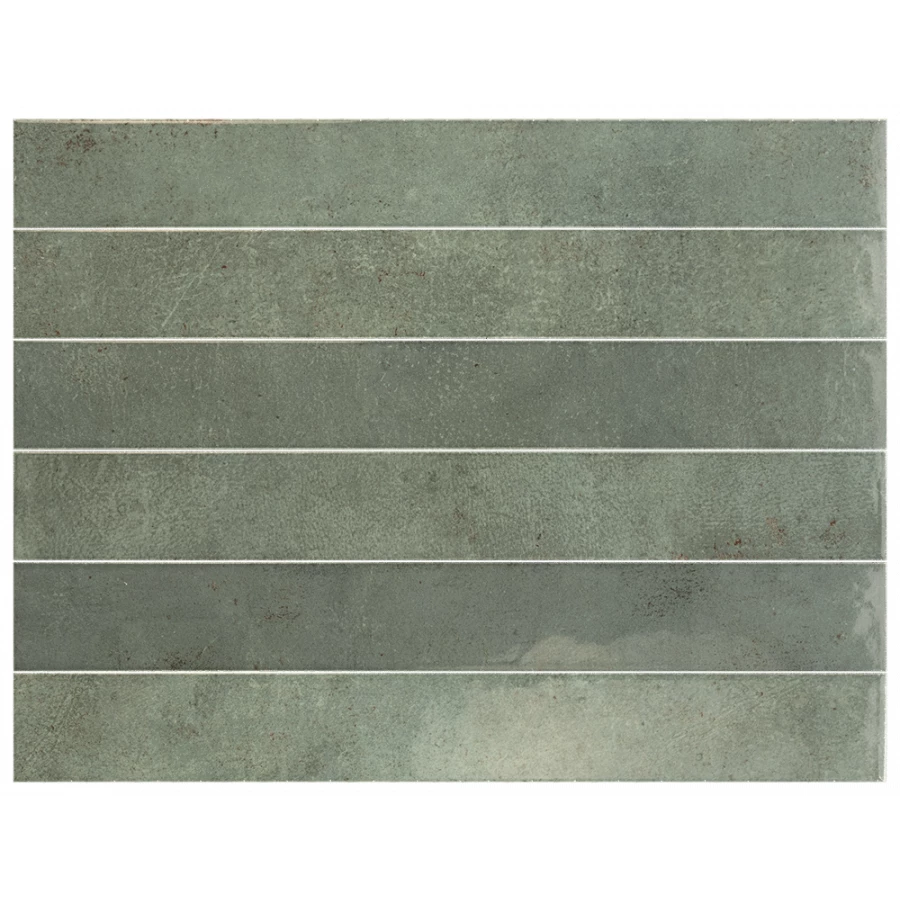 Плитка настенная Equipe Verticale Oakmoss глянцевая зеленая 31928 40х5 см