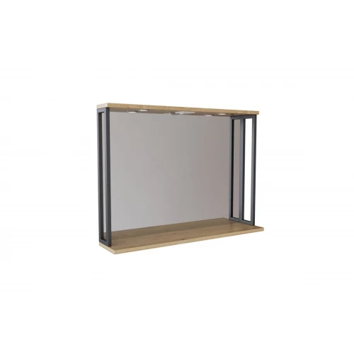 Зеркало с подсветкой MixLine Бруклин-100 дуб бунратти 543585 100х70 см