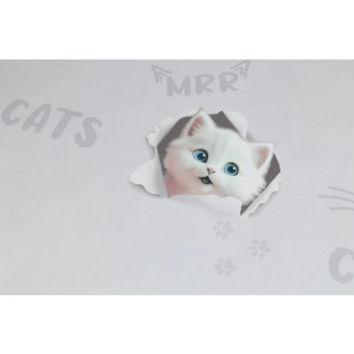 Обои флизелиновые Palitra Home 3D Cats HomeColor серые HC72285-14 1,06х10,05 м