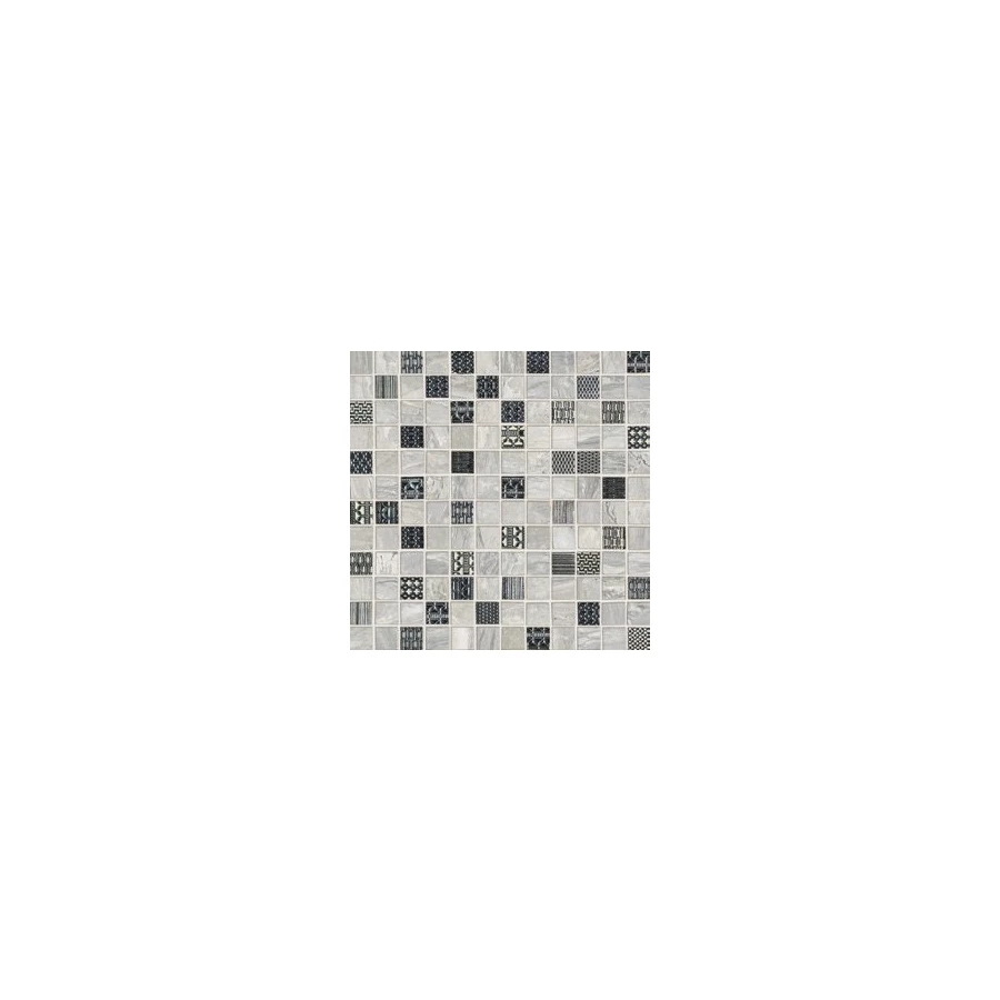 Мозаика Ascot Gemstone Mosaico White Silver Dec глянцевая белая 29,1х29.1 см
