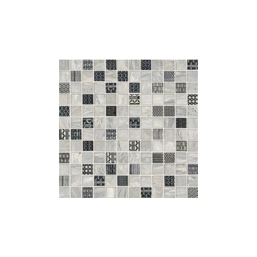 Мозаика Ascot Gemstone Mosaico White Silver Dec глянцевая белая 29,1х29.1 см