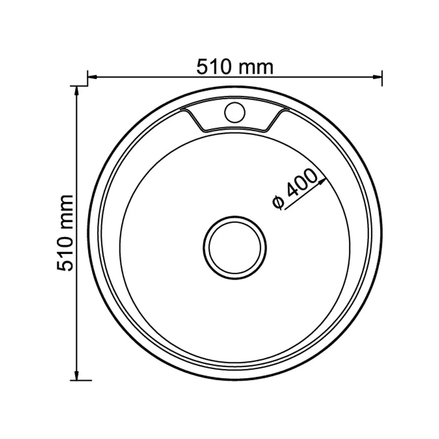 Мойка из нержавеющей стали Mixline ML 528184 51х51 см