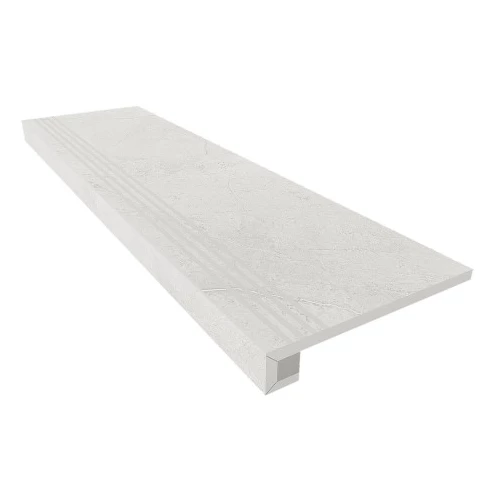 Комплект Estima Marmulla Ступень MA00 33x120 неполированный прямоугольный бортик с насечками Подступенок 14,5x120 34878