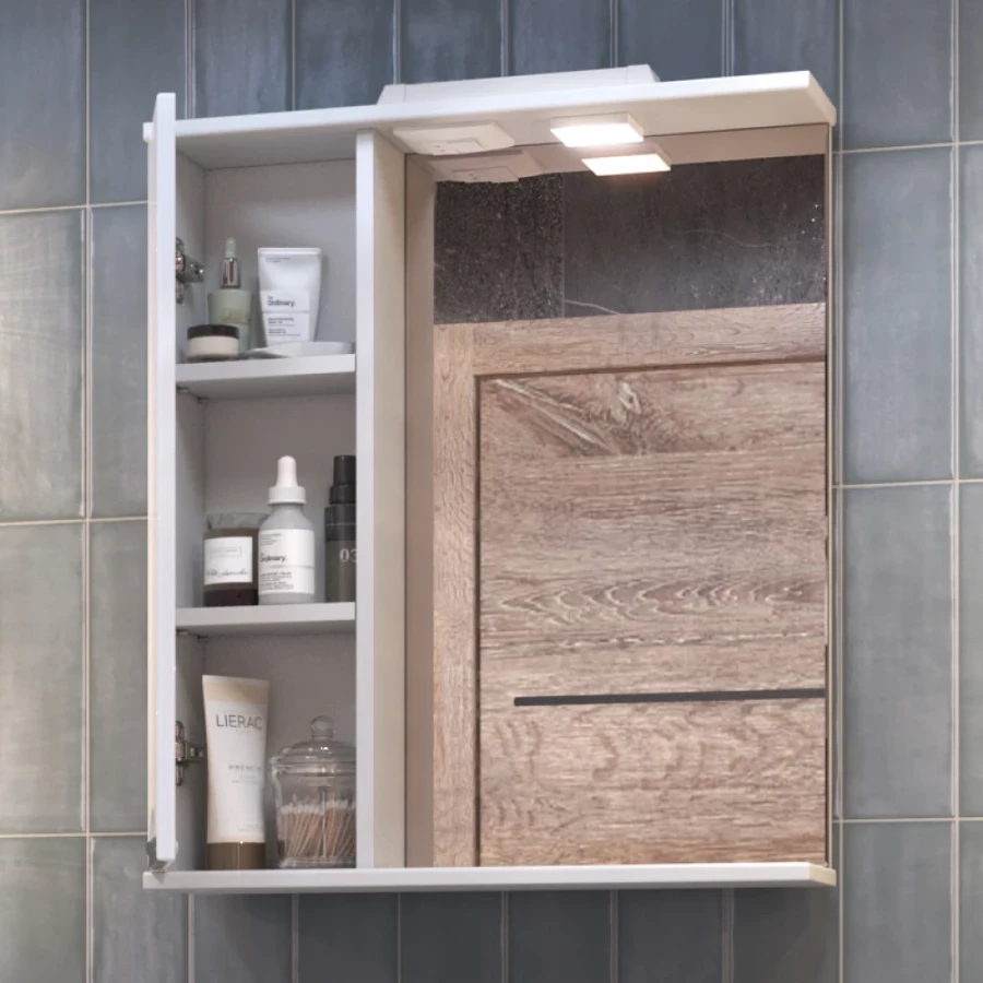 Зеркало шкаф Vigo Callao 600 навесной с зеркалом левый z.CAL.60.L 60x70 см