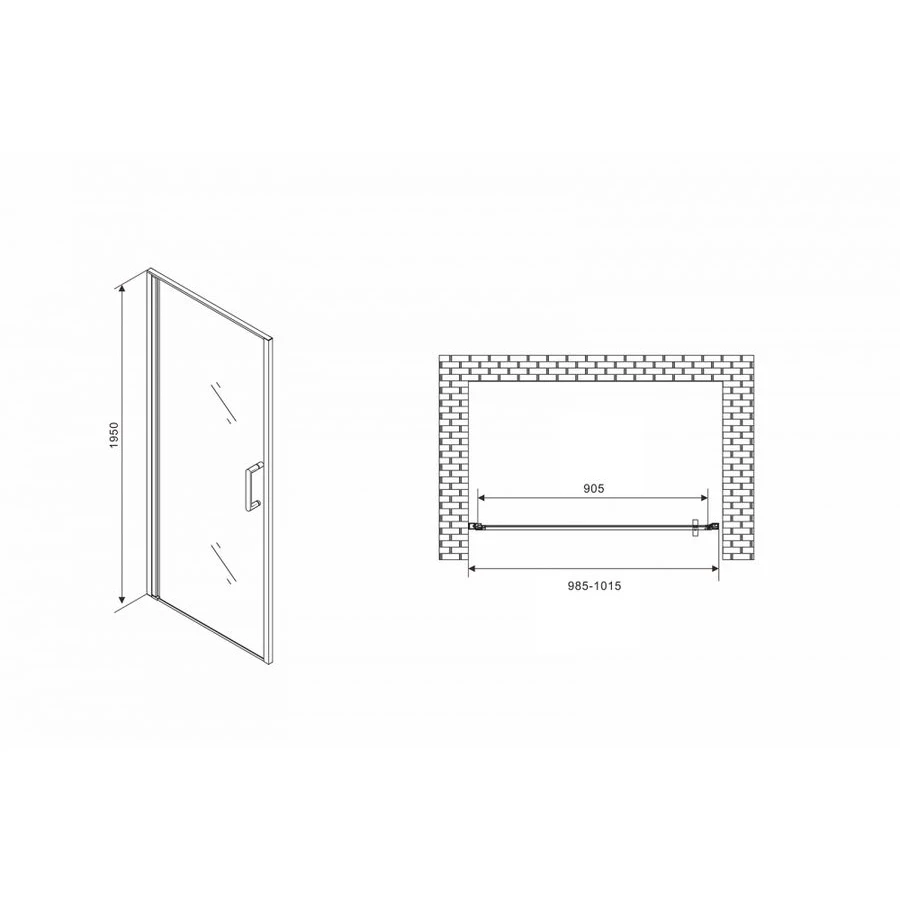 Душевая дверь Abber Sonnenstrand AG04100B
