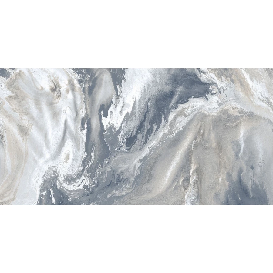 Керамогранит Neodom Luxury Arabesque Grigio Polished глянцевый голубой N20667 120х60 см