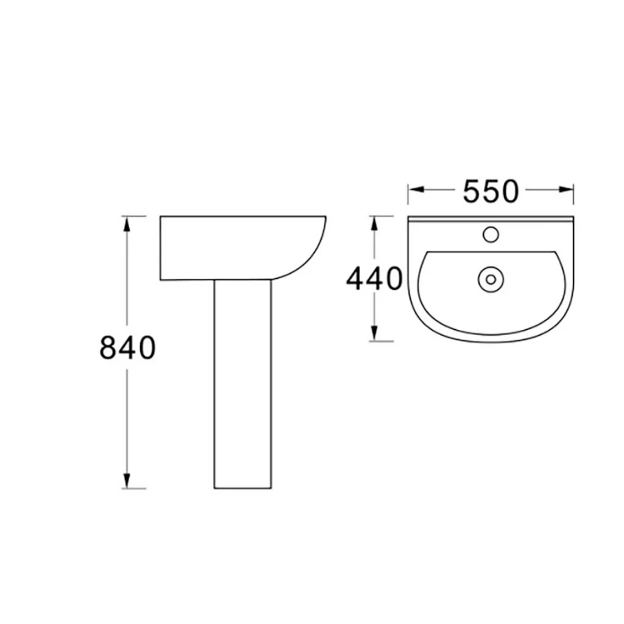 Раковина Aquatek AQ5420-00 550*440*480 мм