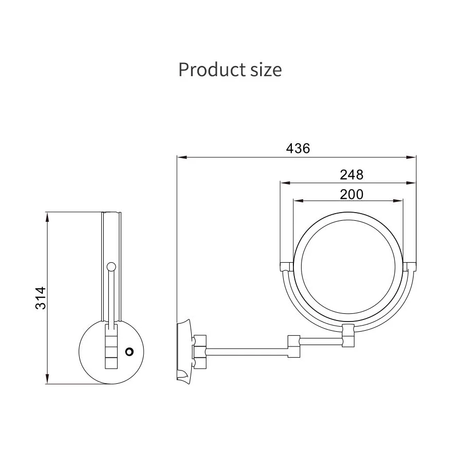 Зеркало Java настенное с увеличением 5x S-M222LB