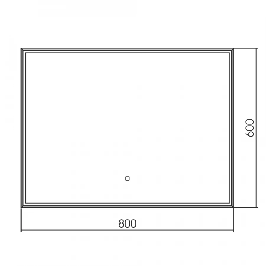 Зеркало Abber See с подсветкой сенсорный выключатель диммер AG6108SL-0.8