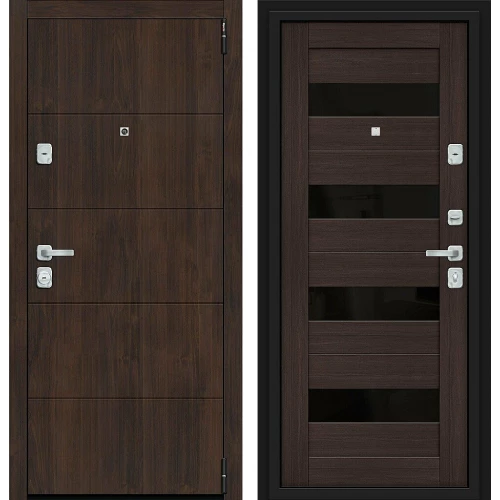 Входная дверь El Porta Porta M 4.П23 205x88 Almon 28/Wenge Veralinga правое открывание