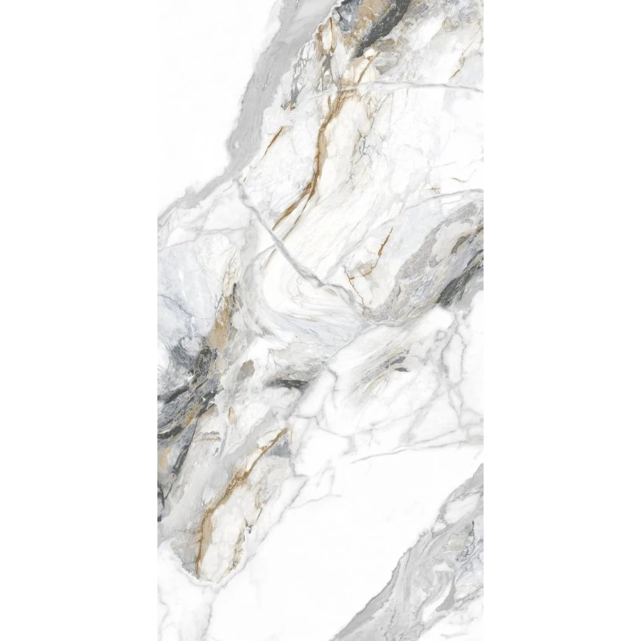 Керамогранит Bonaparte Ival White Soft Polish Light Rect белый 120х60 см