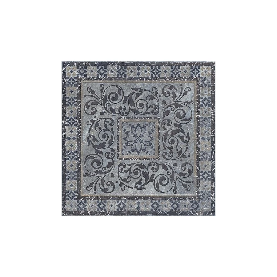 Декор Kerama Marazzi Бромли серый тёмный 40,2х40,2 см