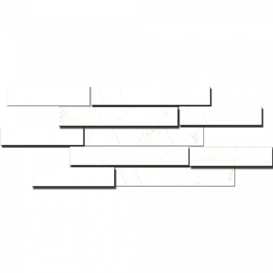Мозаика Estima Marmulla MA00 Muretto 3D неполированная полированная 10 мм 34993 78,5х28 см