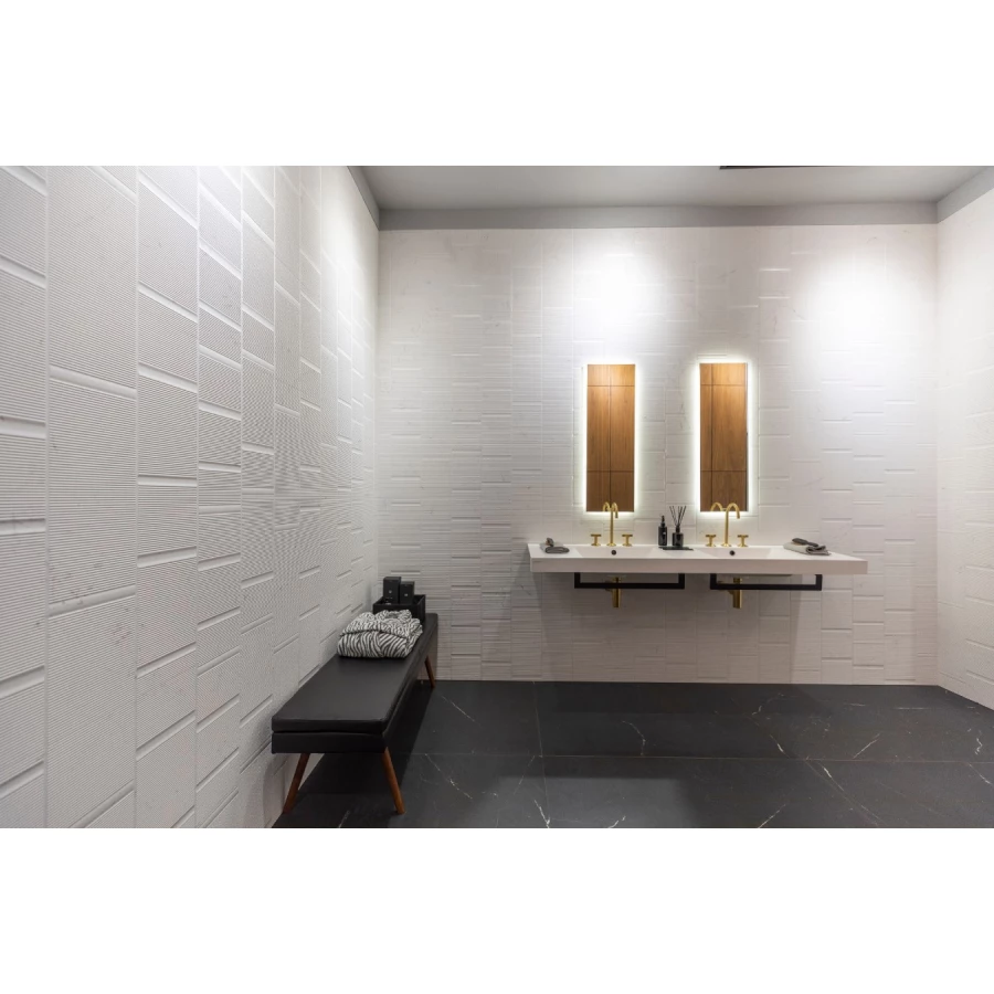 Плитка настенная Porcelanosa Нолита Нйс Фонтана Брооклйн / Nolita Nyc Fontana Brooklyn матовая белая 100330275 120х45 см