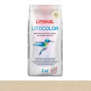 Затирка для швов Litokol Litocolor влагостойкая L.22 Крем-брюле L0479490002 2 кг