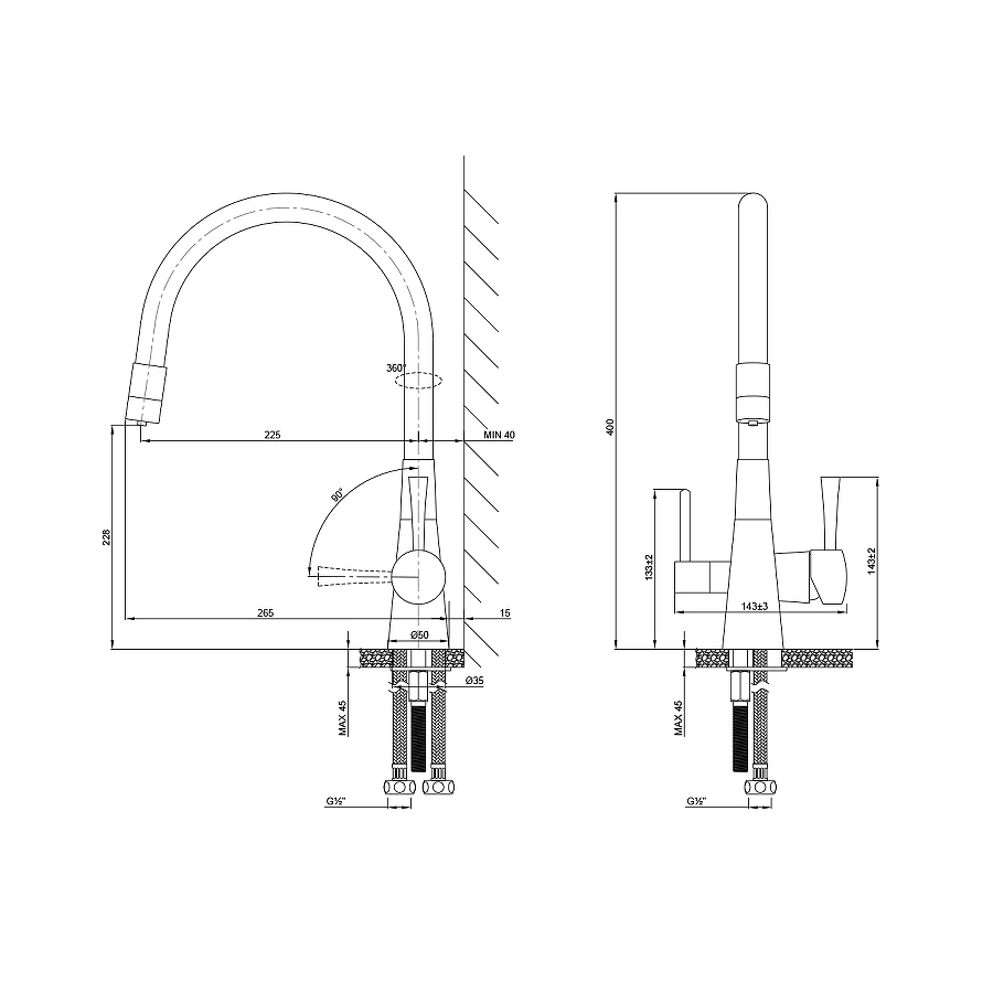 Смеситель Lemark для кухни с подключением к фильтру с питьевой водой Comfort LM3075C-SkyBlue