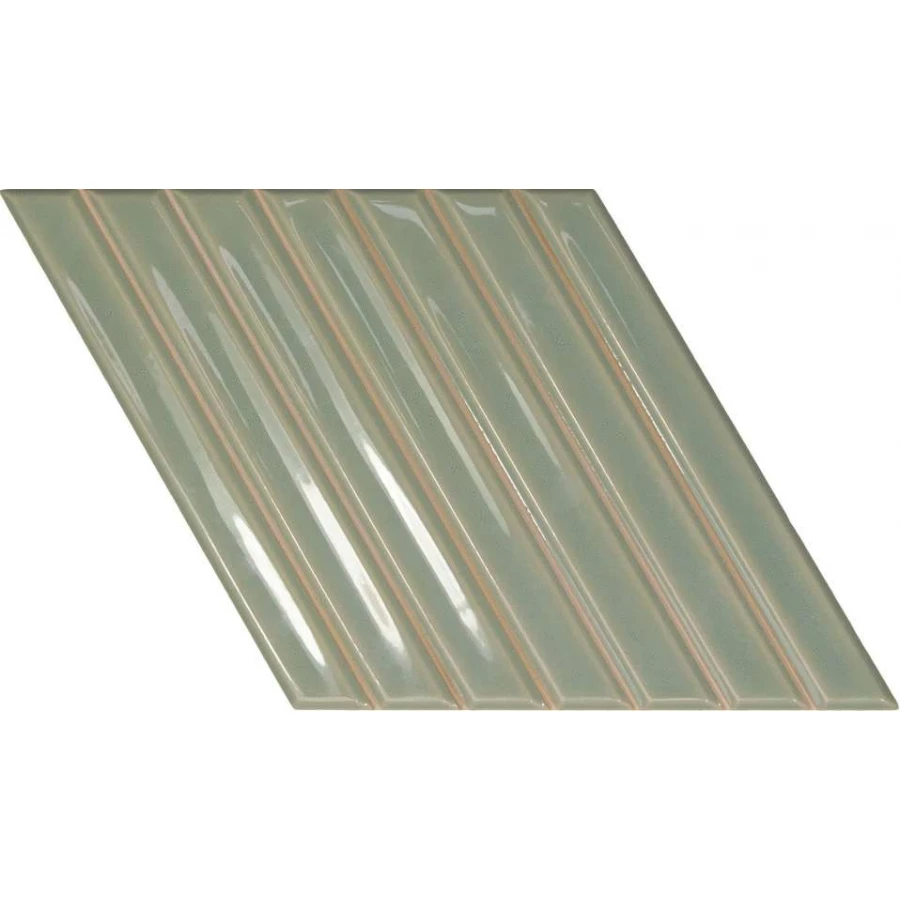 Плитка настенная WOW Spike Bars A Fern глянцевая зеленая 135014 25,9х15 см