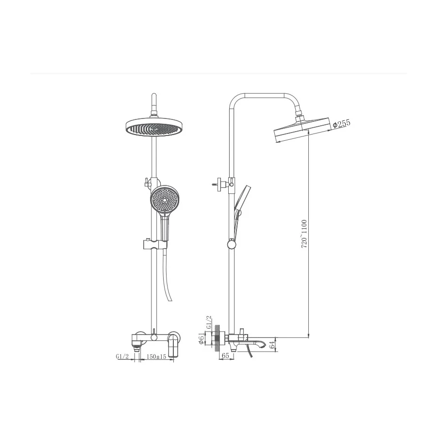Душевая система Haiba HB24553