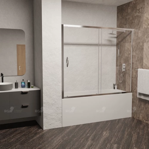 Шторка на ванну RGW SC-043 351104315-21 1500 матовое-сатинат