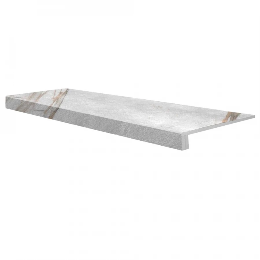 Ступень Евро Проходная из керамогранита Керамика Будущего Гранит Паллисандро Оро серая 049846 120х34,5 см