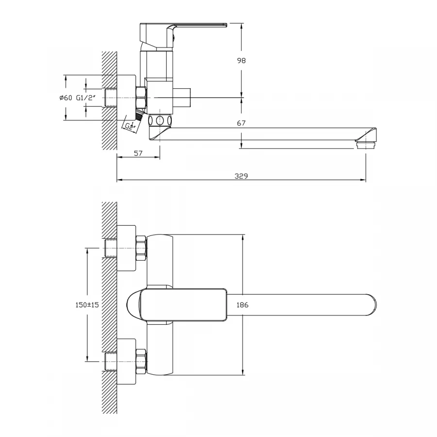 Смеситель для ванны Decoroom DR20 DR20043 хром
