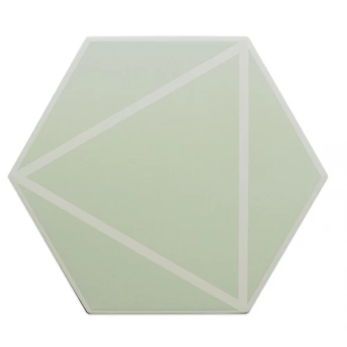 Керамогранит DNA Tiles Фэнси Линес Минт / Fancy Lines Mint матовый зеленый 127020 23х20 см