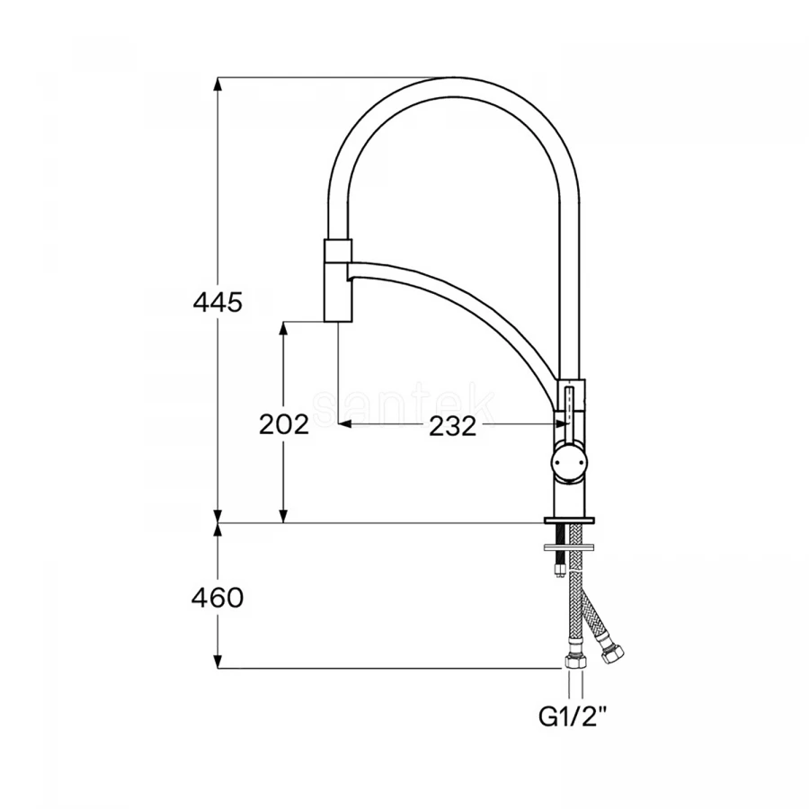 Смеситель для кухни Santek Баус хром WH5A45013C001