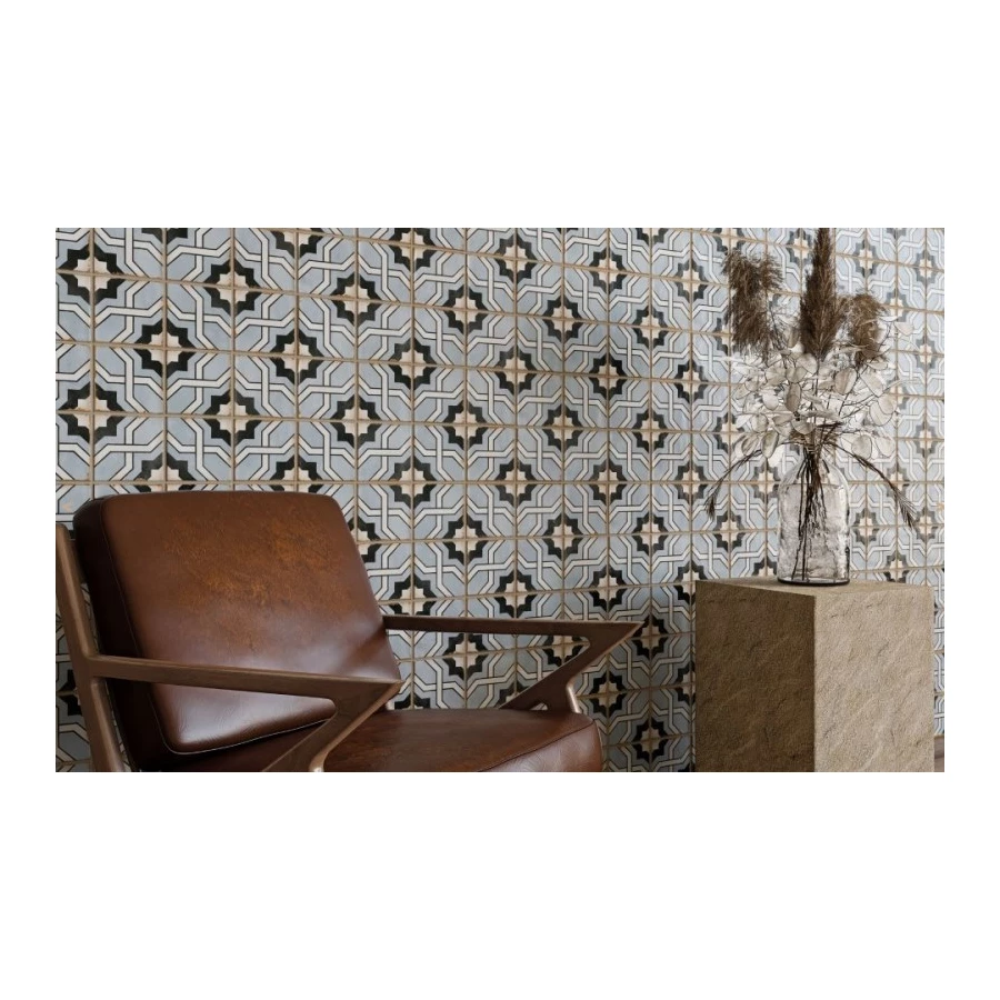 Керамическая плитка Harmony Peronda Casablanca Attia матовая голубая 0278029416 12,5х12,5 см