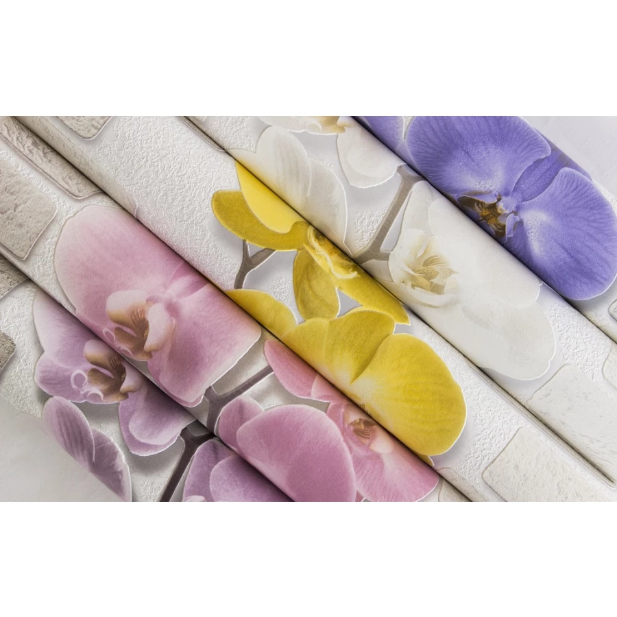 Обои виниловые Аспект Орхидея серые 10107-46 0.53x10.05 м