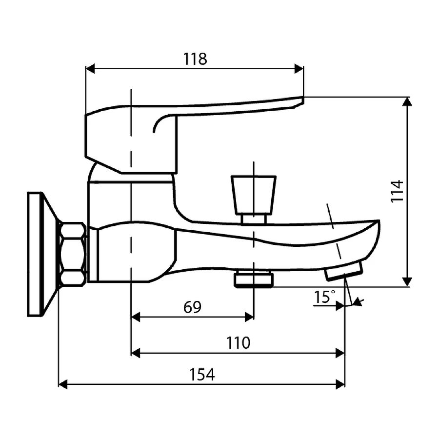 Смеситель для ванны и душа Dorff Ultra D5010000