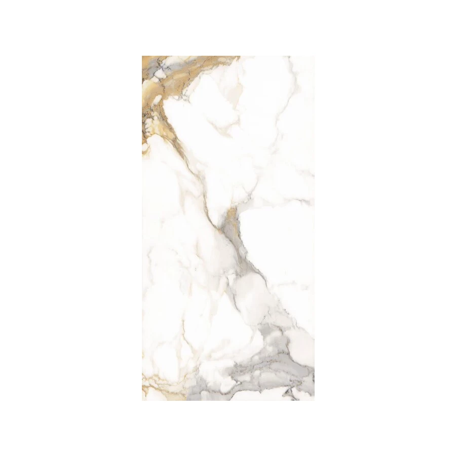 Керамогранит Meili Ceramic Torano Polish глянцевый бело-коричневый 160х80 см