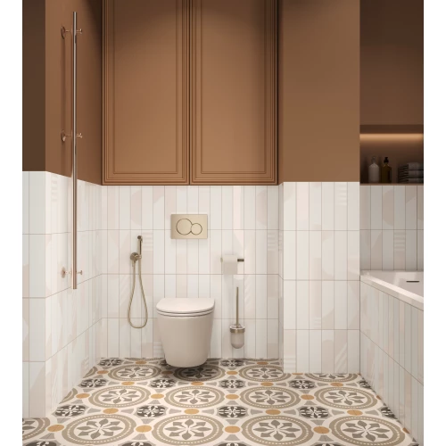 Плитка настенная Smile Tile Rivera Milky White / Ривера Милкы Whите матовая белая 78546273 30х7,5 см