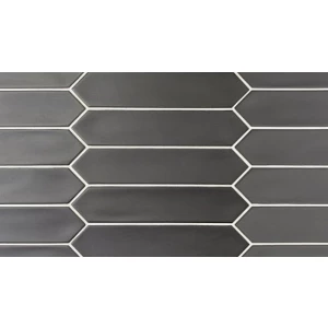 Плитка настенная Equipe Lanse Black 27483 глазурованный матовый черный 25*5 см