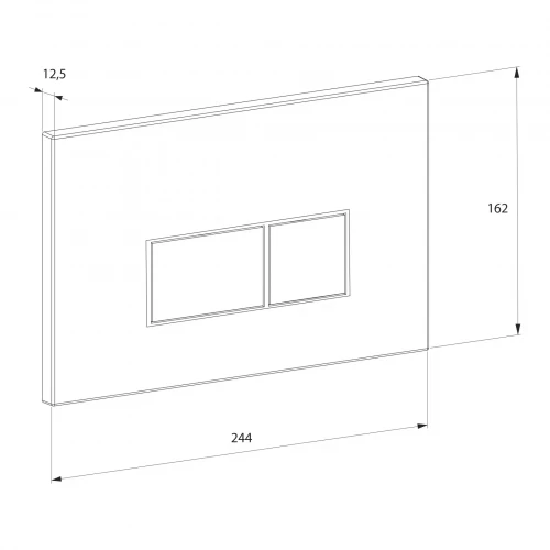 Клавиша смыва D&K Rhein матовый хром DB1499002