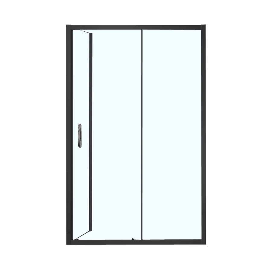 Душевое ограждение Azario Milton без поддона прозрачное стекло 6 мм открывание направо цвет профиля черный AZ-ND1131-R 1200 black 120х80х200 см