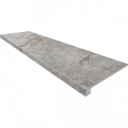 Комплект Estima Marble Onlygres MOG201 Ступень 33x120 полированный прямоугольный бортик без насечек Подступенок 14,5x120 68881