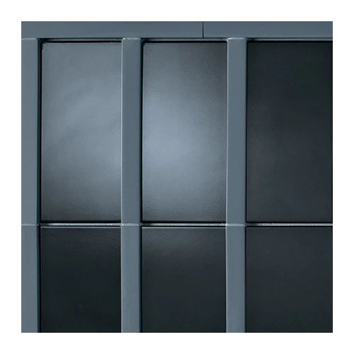 Плитка настенная Mutina Мотиво Силвер / Motivo Silver глянцевая синяя BOV08 28х14 см