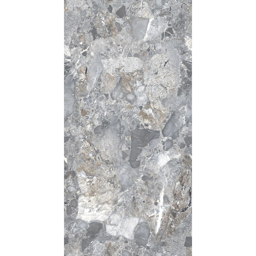 Керамогранит Seratonia Glossy Smoke Nero темно-серый 120х60 см